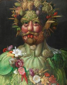 portrait fruits legumes fleur homme 