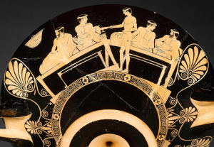 céramique vase amphore antiquité gravure dessin mythologie symposium